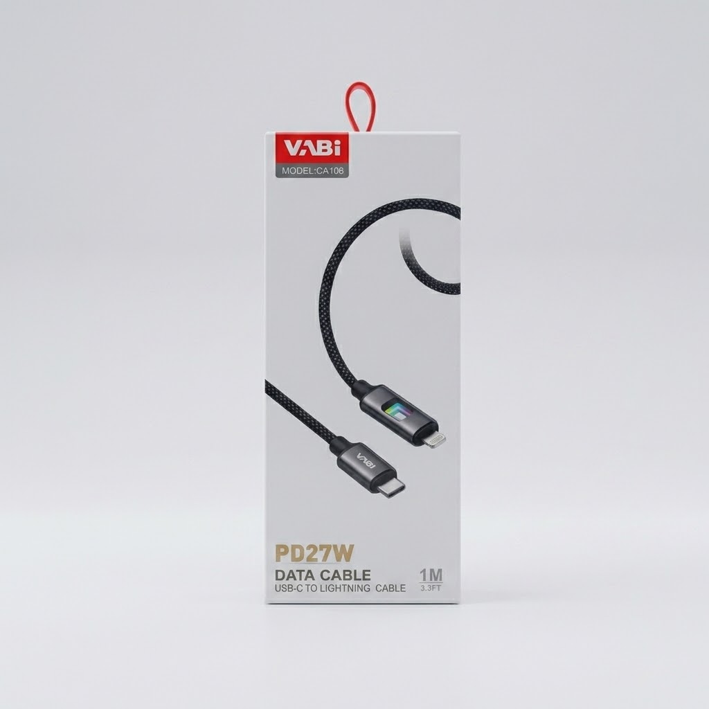 کابل Vabi مدل CA106 USB-C به لایتنینگ ۲۷ وات با PD