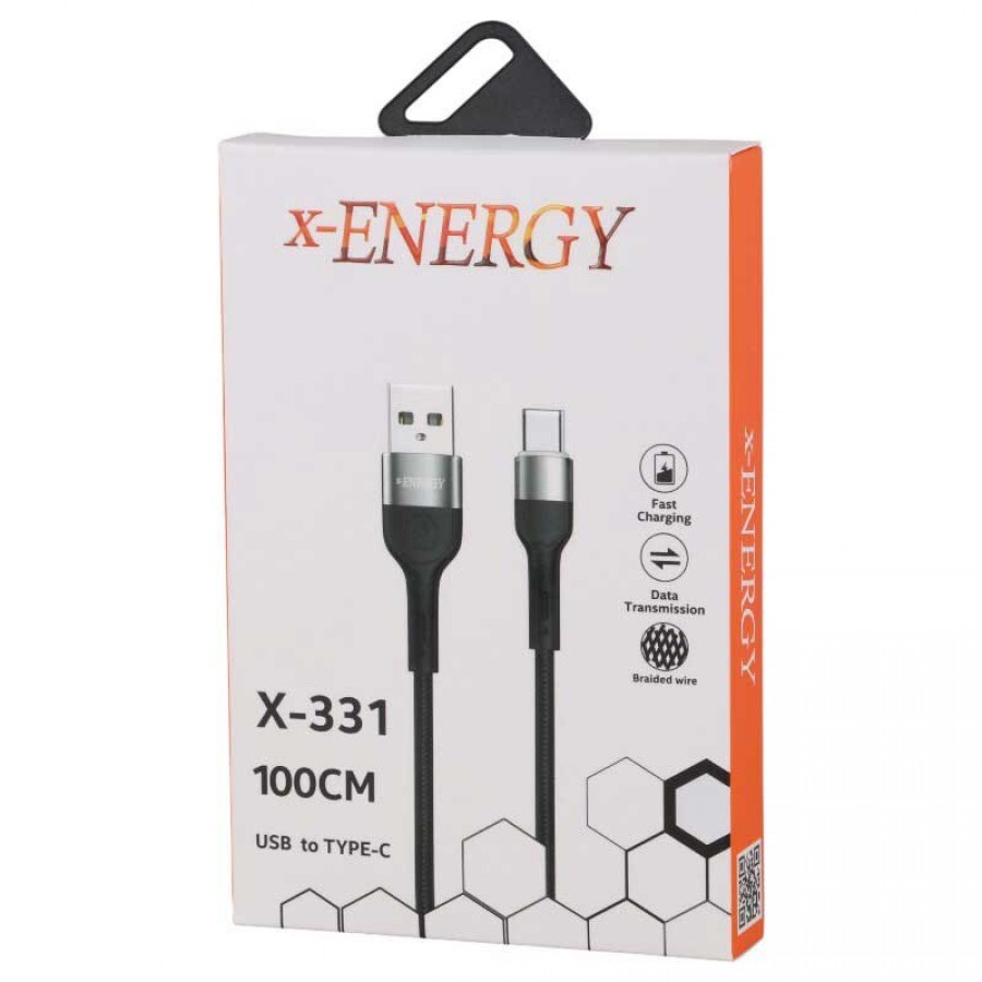 کابل شارژ x-ENERGY TYPE-C مدل X-331 طول 1 متر