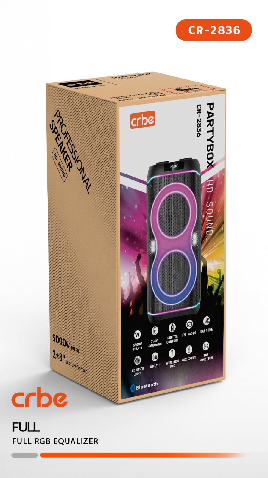 اسپیکر پارتی باکس کربی مدل CR-2836