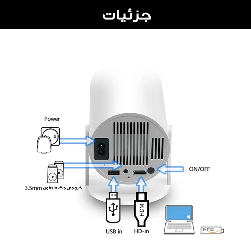 ویدئو پروژکتور مدلBUFF) HY-300 Android) 