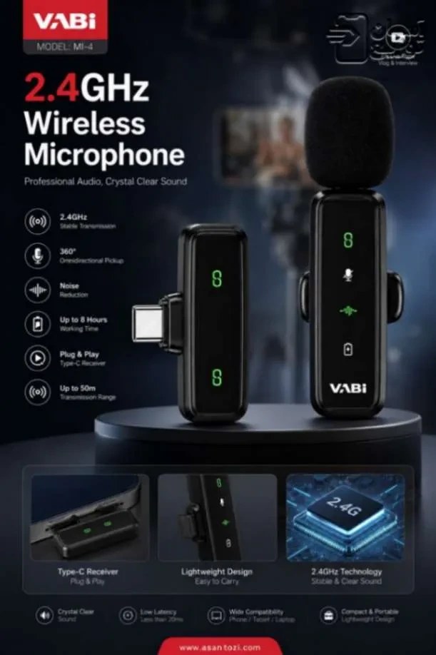  میکروفون بی سیم VABI Type-C مدل MI-4