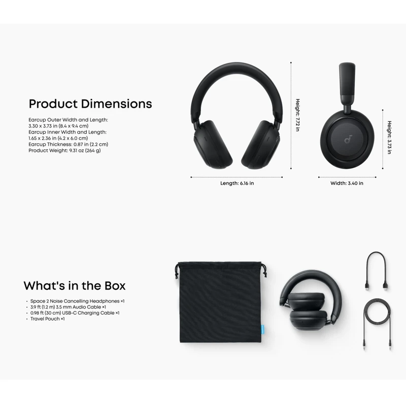 هدفون بلوتوثی انکر Anker Soundcore Space 2