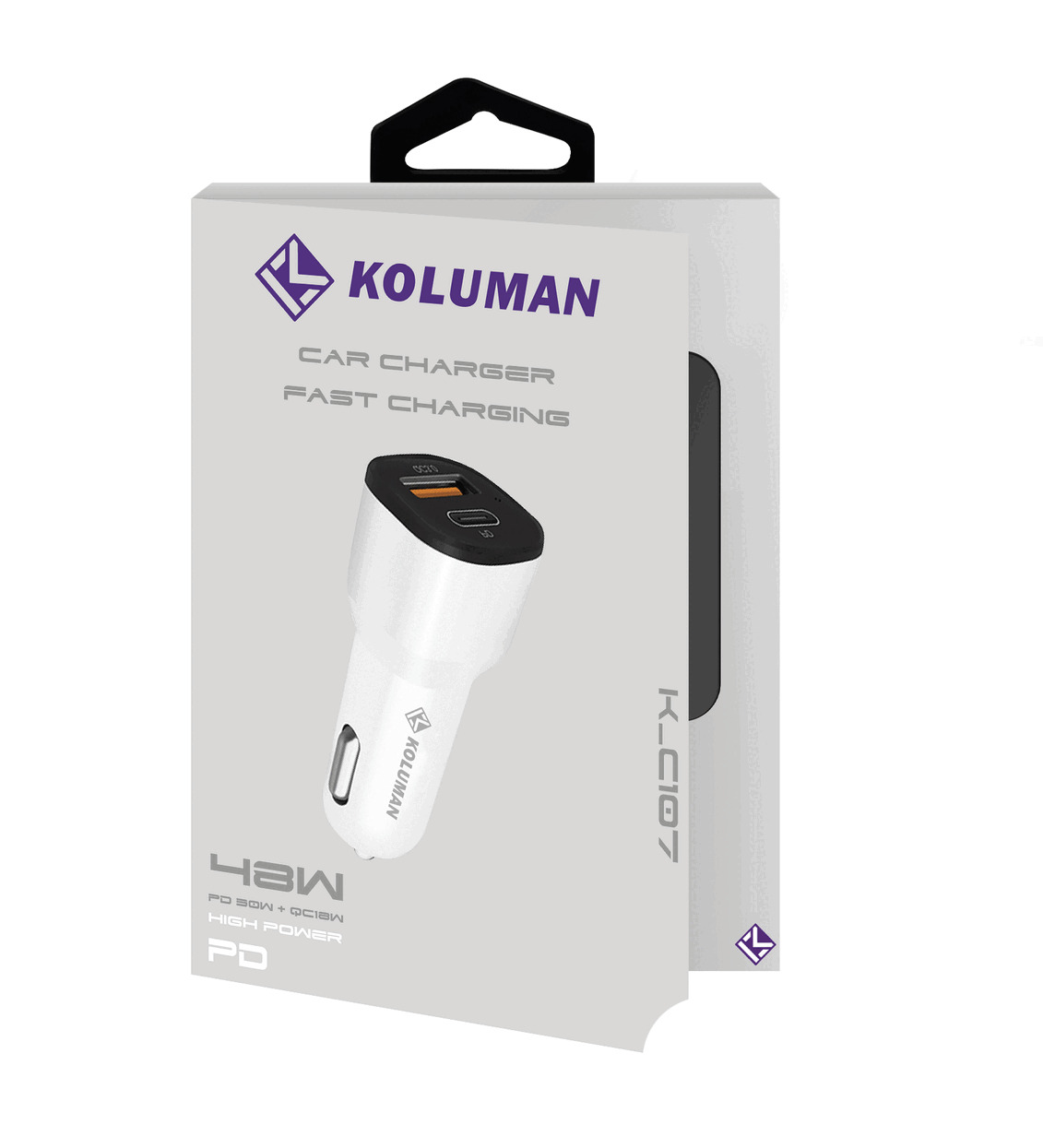 شارژر فندکی 48 وات کلومن مدل K-C107