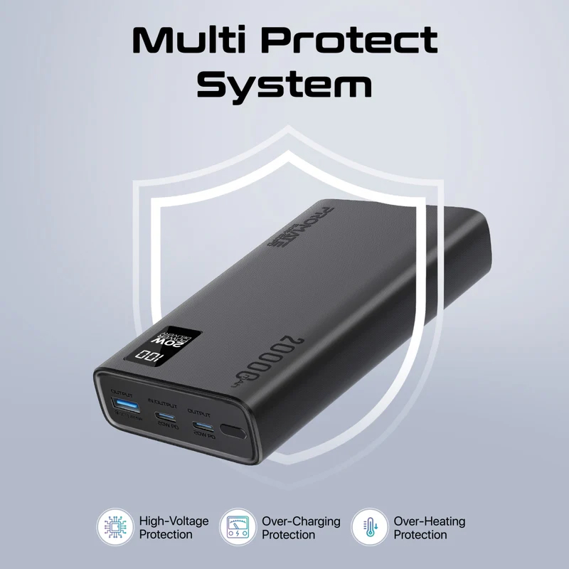 پاوربانک 20000 پرومیت مدل Bolt-20PD