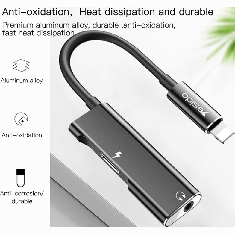 تبدیل Yesido YAU11 Lightning to AUX / Lightning