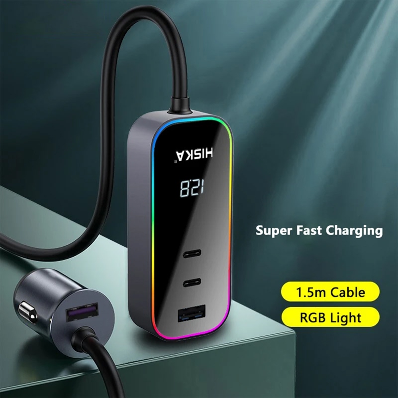 شارژر فندکی هیسکا 120 وات مدل HCC-328