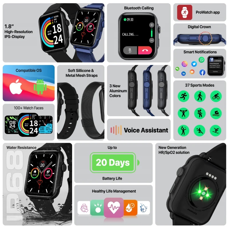 ساعت هوشمند پرومیت مدل ProWatch-B18