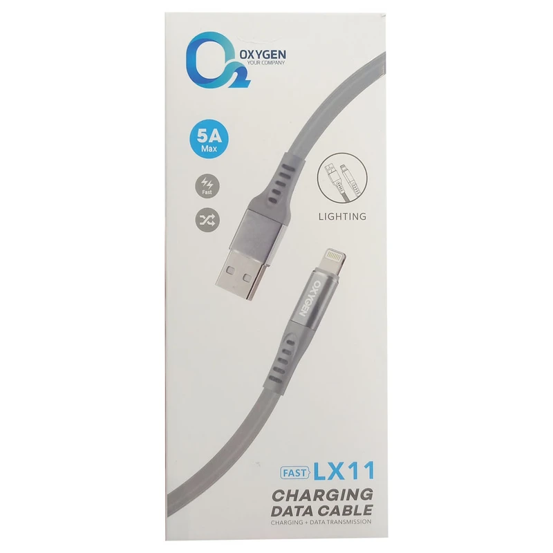 کابل تبدیل USB به لایتنینگ اکسیژن مدل LX11 طول 1 متر