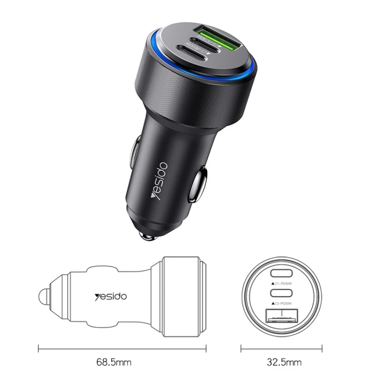 شارژر فندکی 60 وات یسیدو مدل Y50