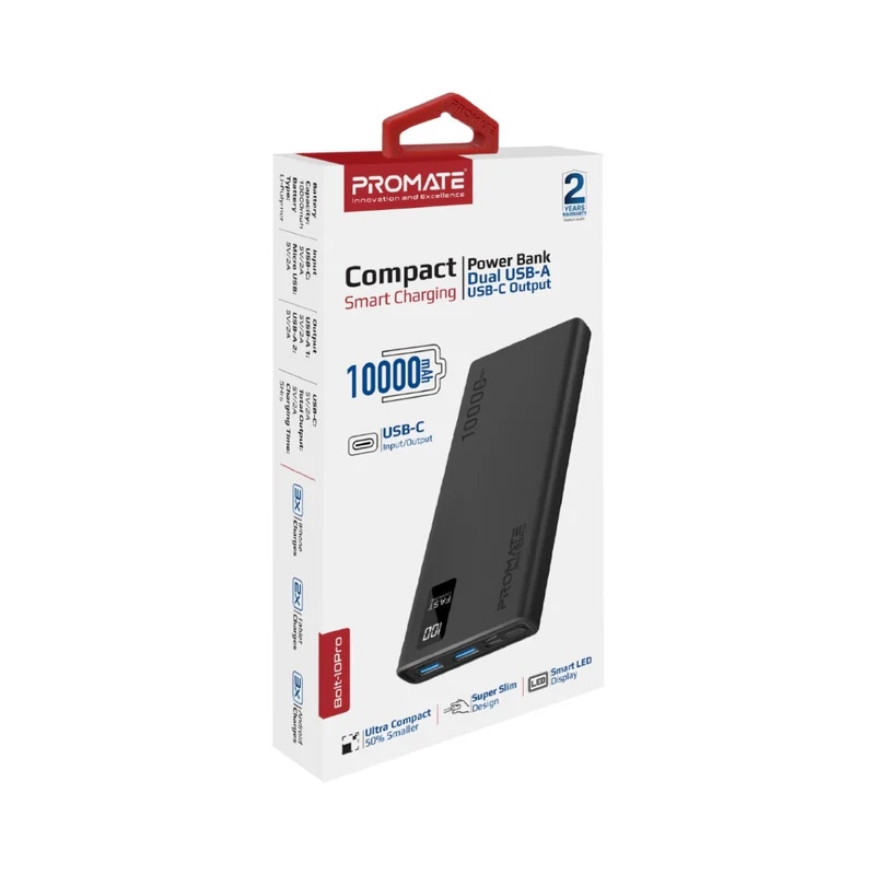 پاوربانک 10000 پرومیت مدل Bolt-10Pro