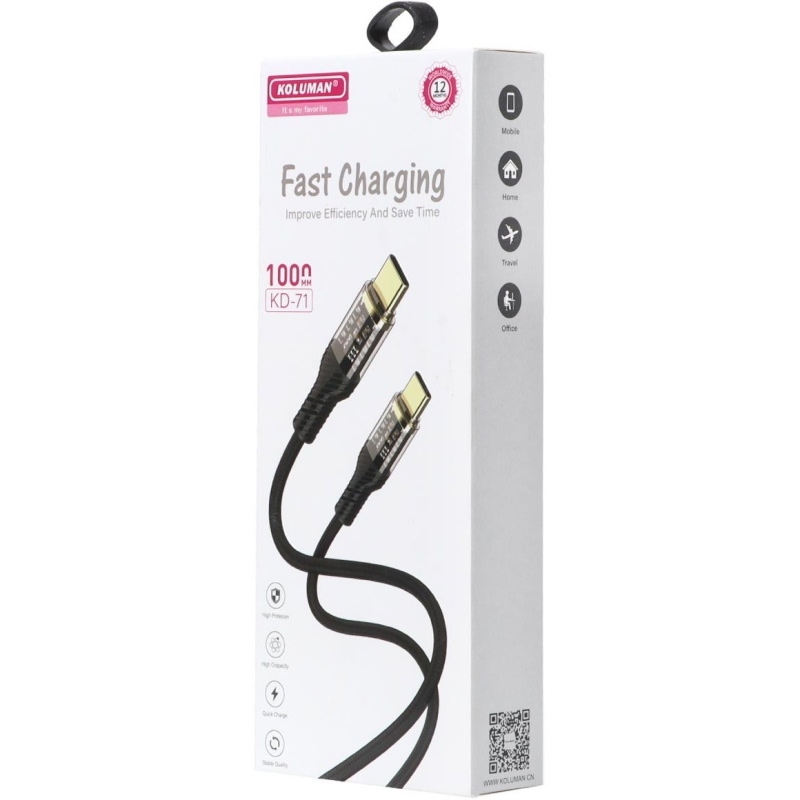 کابل شارژ لایتنینگ کلومن KD-71