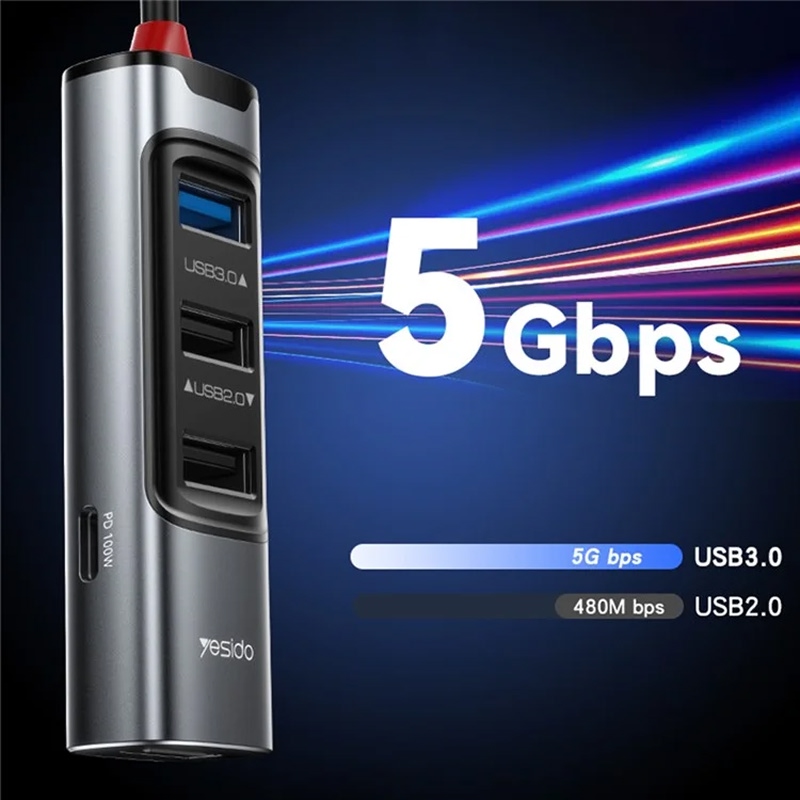 هاب 5 پورت USB 3.0 یسیدو مدل HB20