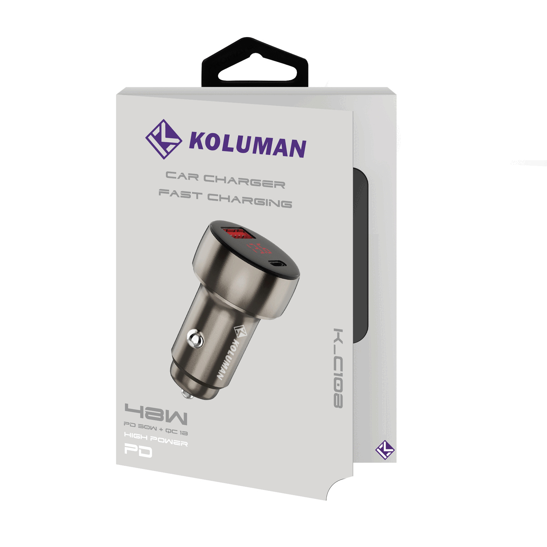 شارژر فندکی کلومن اورجینال مدل KOLUMAN K-C108