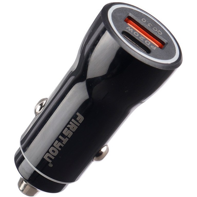شارژر فندکی فست شارژ Firstyou F021 QC3.0 PD 3A 20W