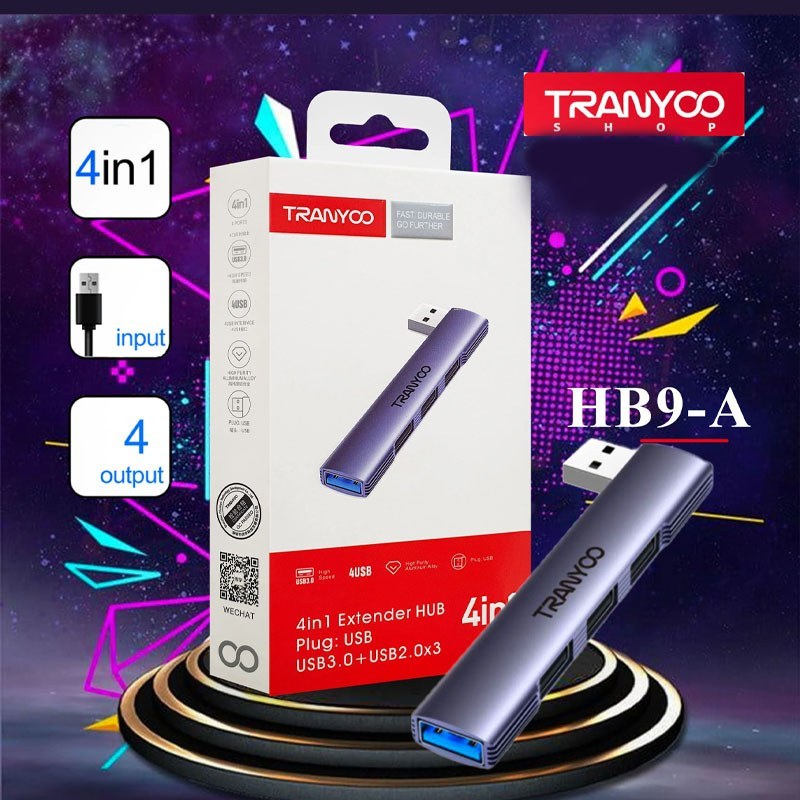 هاب 4 پورت USB ترانیو TRANYOO مدل HB9-A