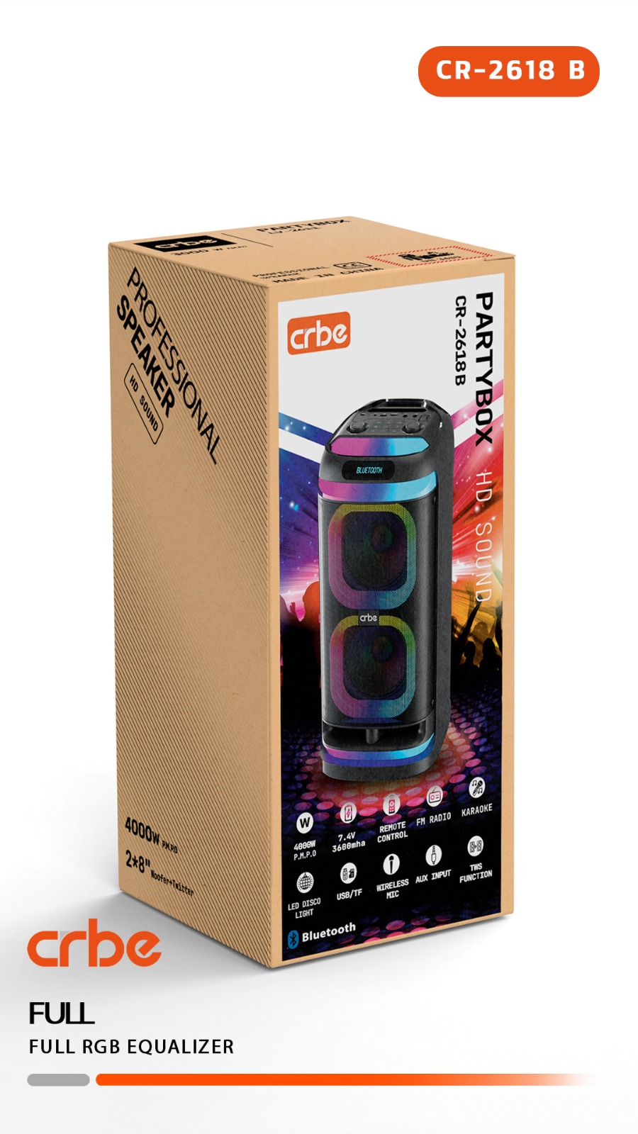 اسپیکر پارتی باکس کربی مدل CR-2618B
