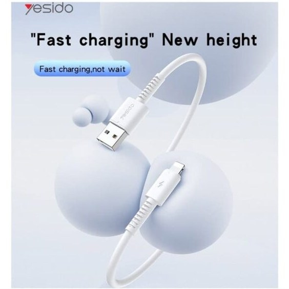 کابل دیتا USB به Lightning یسیدو مدل YESIDO CA120 طول 1 متر