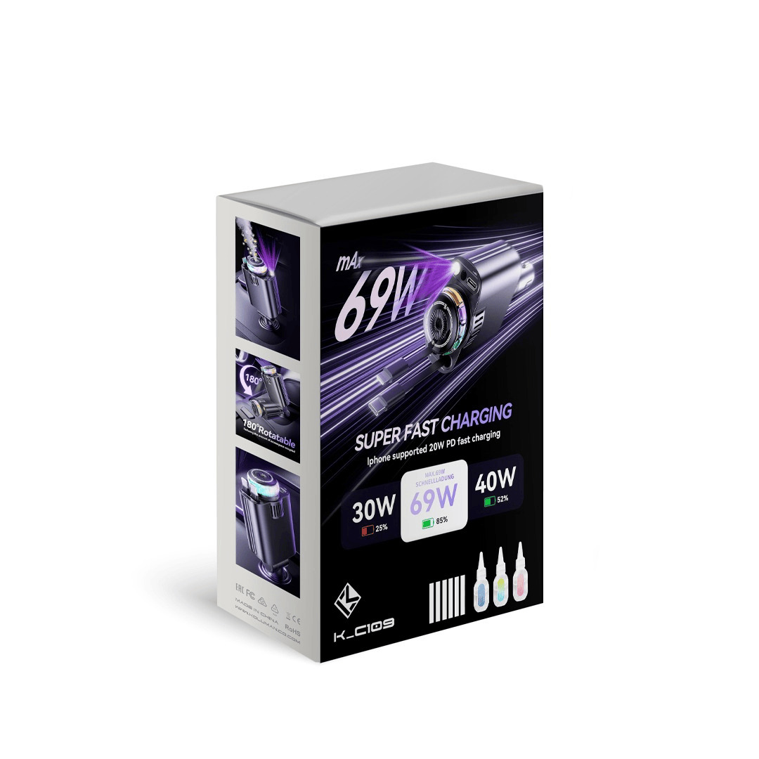 شارژ فندکی با کابل K-C109
