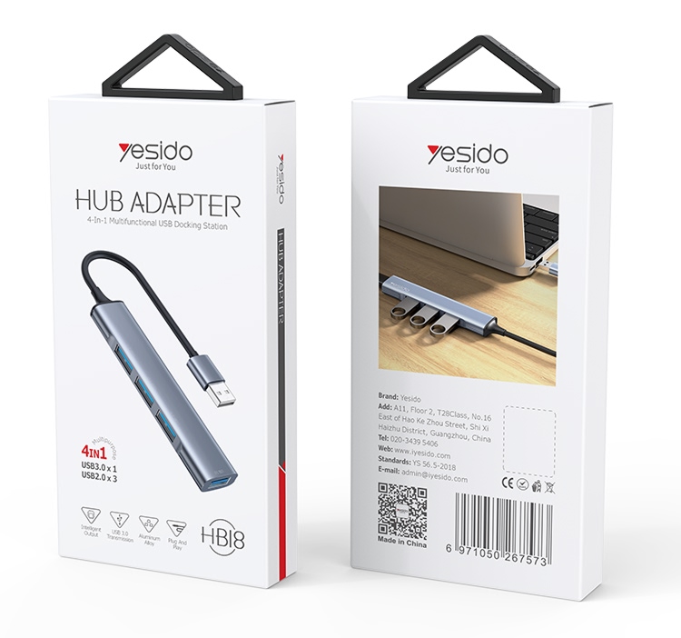 هاب 4 پورت USB 3.0 یسیدو مدل HB18