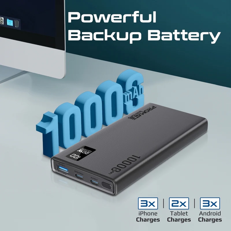 پاوربانک 10000 پرومیت مدل Bolt-10PD