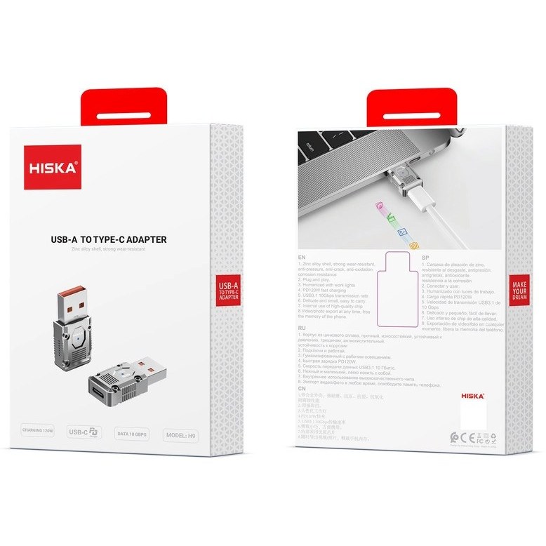 مبدل Type-C به USB 3.0 هیسکا مدل H9