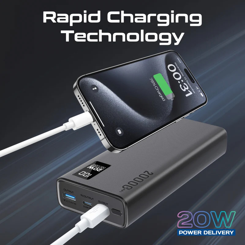 پاوربانک 20000 پرومیت مدل Bolt-20PD