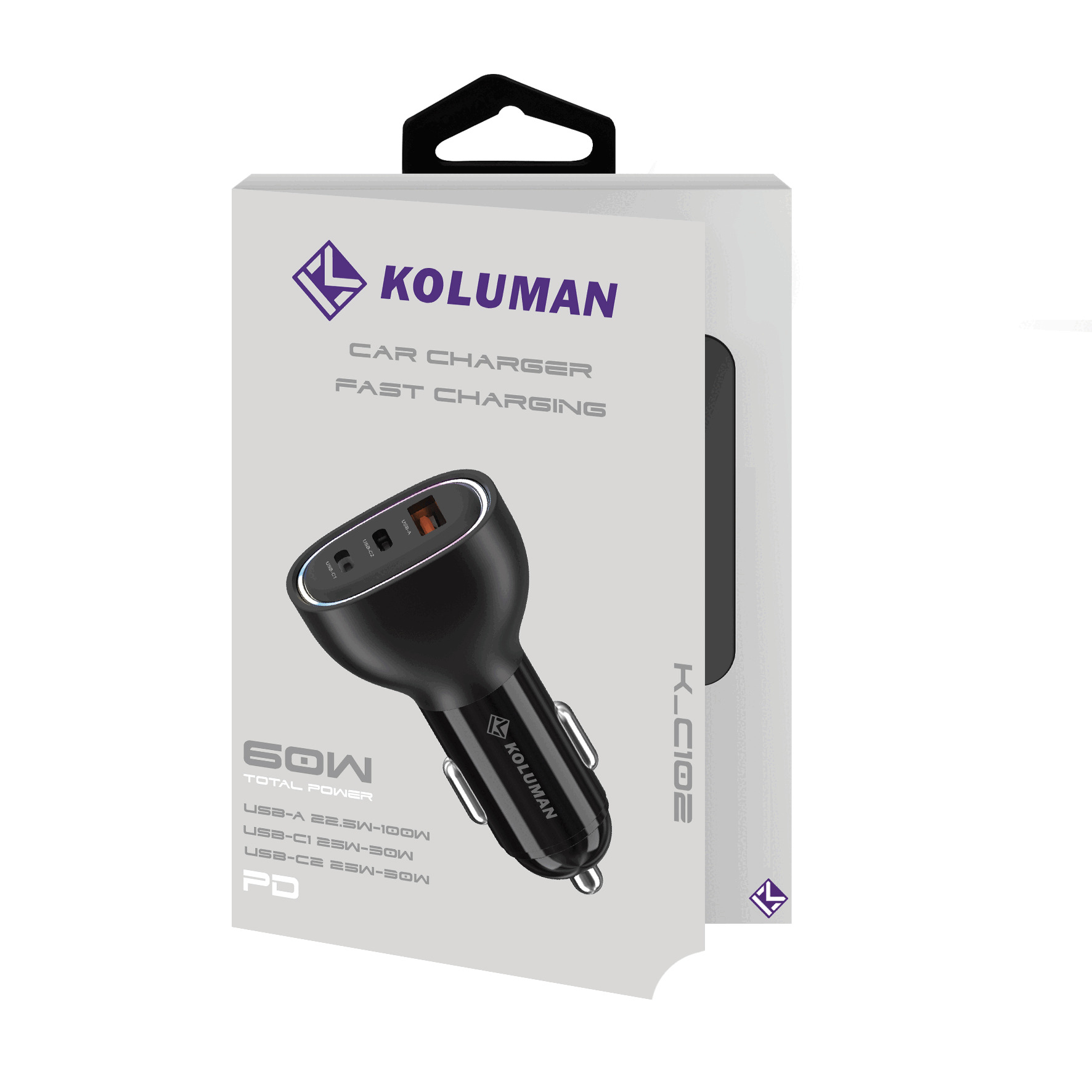 شارژر فندکی کلومن مدل K-C102