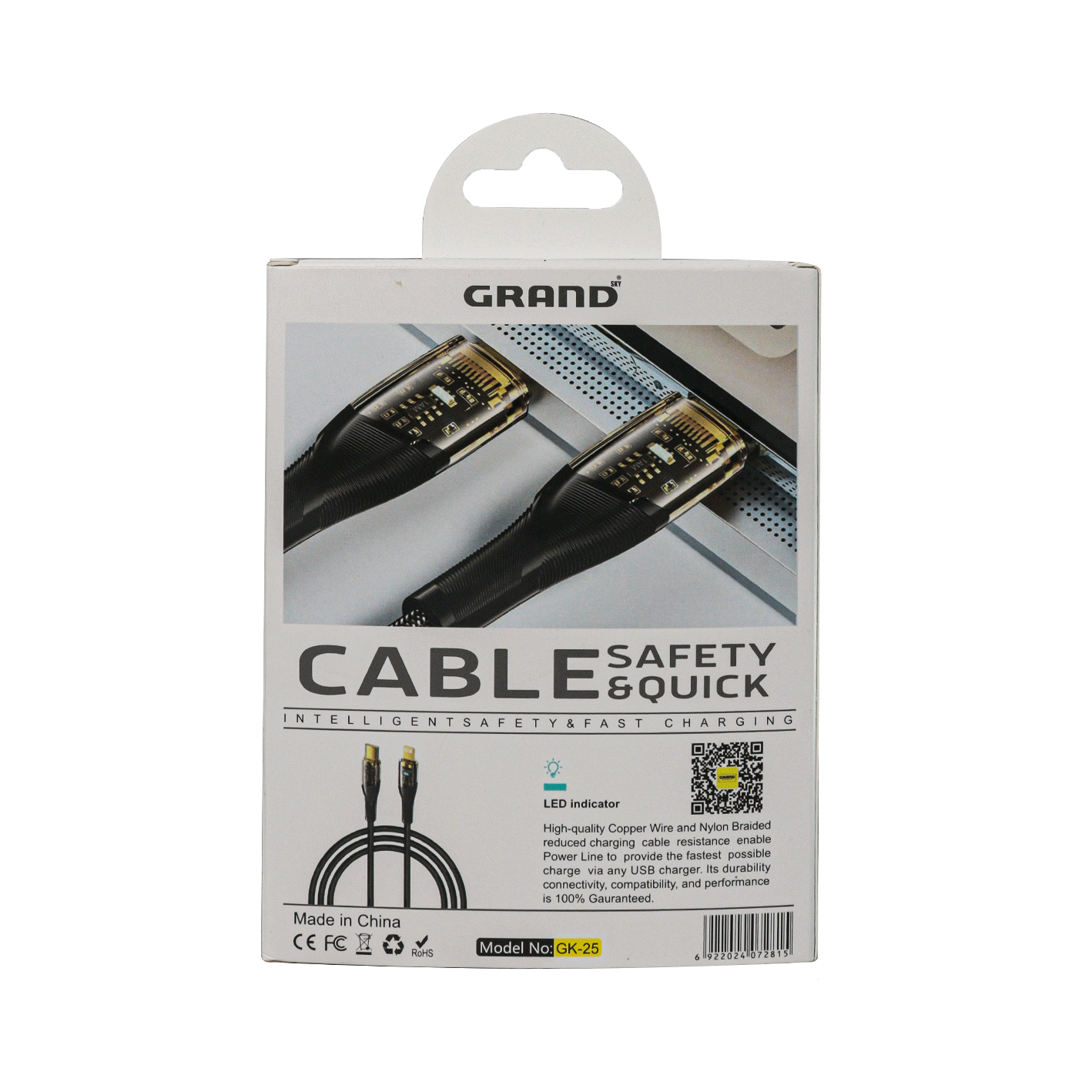 کابل تبدیل Type-C به آیفون گرند اسکای مدل GK-25