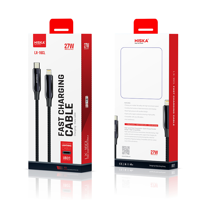 کابل شارژر تایپ سی به لایتنینگ هیسکا  1.8متر مدل LX-16 CL