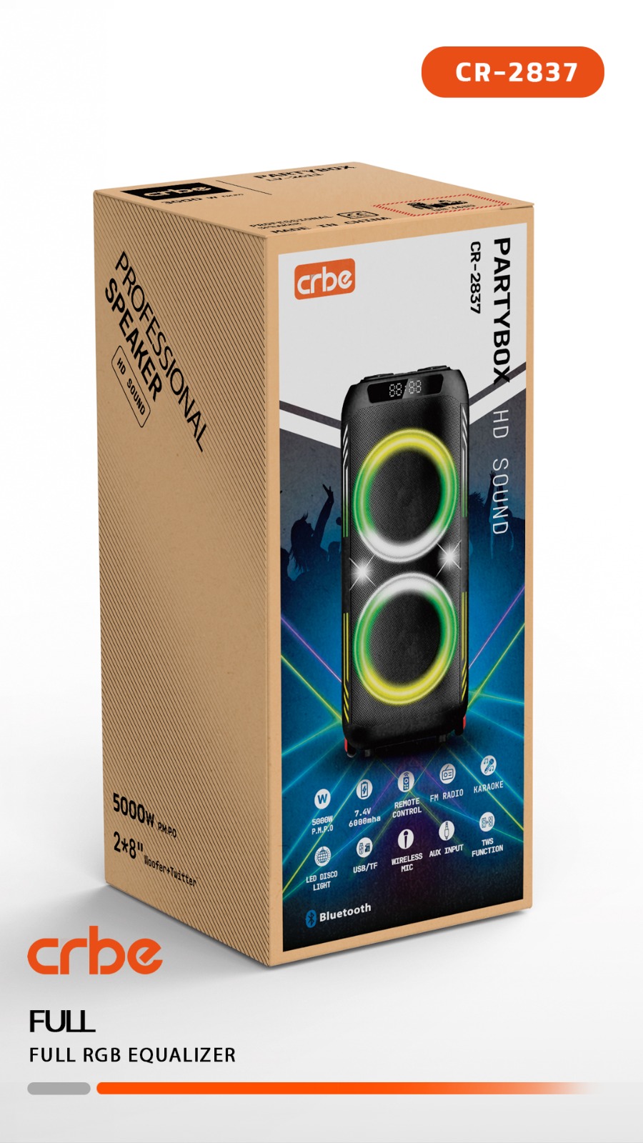 اسپیکر پارتی باکس کربی مدل CR-2837