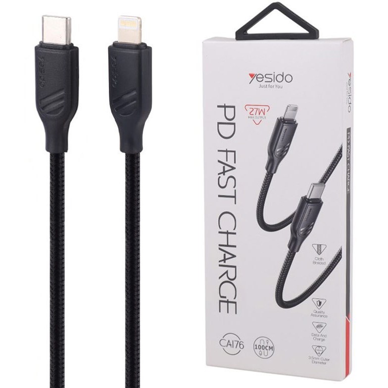 کابل تبدیل شارژ تایپ سی TypeC به لایتنینگ Lightning یسیدو مدل CA176 Yesido