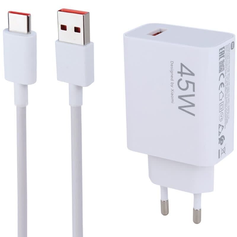 شارژ به همراه سیم شارژ شیائومی 45وات